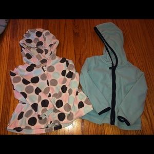 Set of 2 fleece Carters zip ups